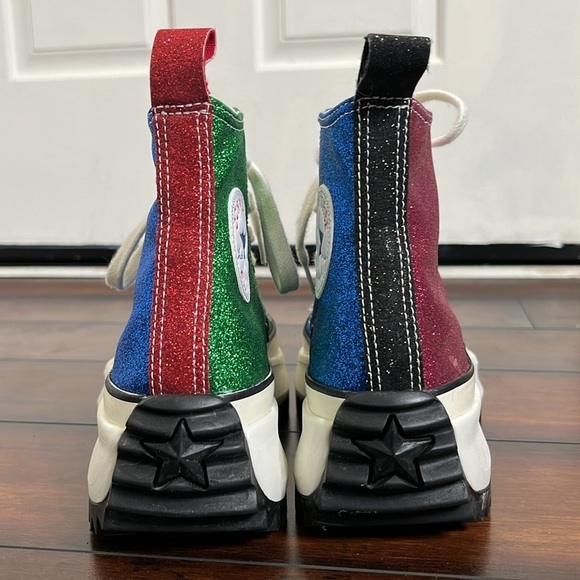RARE Converse Run Star Hike Hi JW Anderson Glitter Platform  Sneakers W7… - Picture 5 of 11